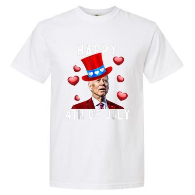 Happy 4th Of July Confused Funny Joe Biden Valentine's Day Garment-Dyed Heavyweight T-Shirt