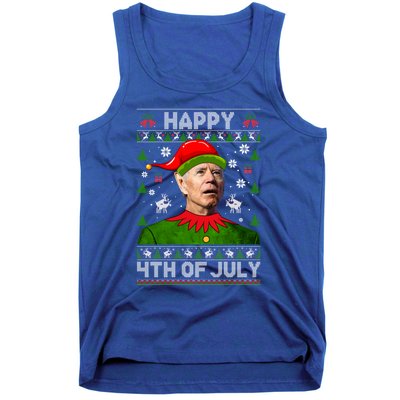 Happy 4th Of July Funny Joe Biden Ugly Christmas Gift Tank Top