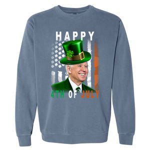 Happy 4th Of July Us Flag Cute Gift Garment-Dyed Sweatshirt