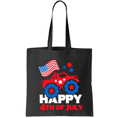 Happy 4th Of July Monster Truck American Flag Bag