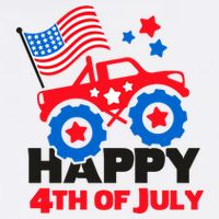 Happy 4th Of July Monster Truck American Flag Bucket Hat