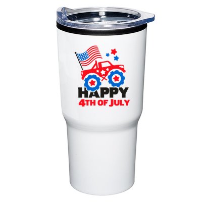 Happy 4th Of July Monster Truck American Flag Tumbler