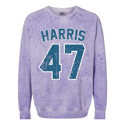 Harris 47 Vintage Harris 2024 Kamala 2024 Colorblast Crewneck Sweatshirt