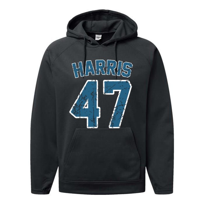 Harris 47 Vintage Harris 2024 Kamala 2024 Performance Fleece Hoodie