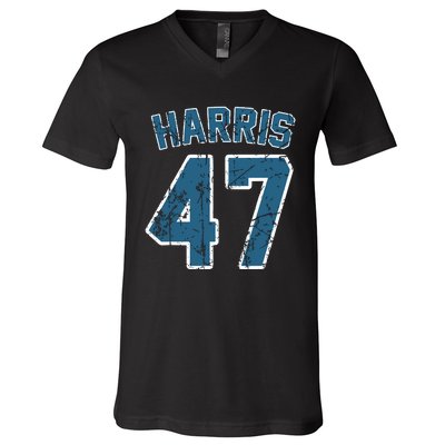 Harris 47 Vintage Harris 2024 Kamala 2024 V-Neck T-Shirt