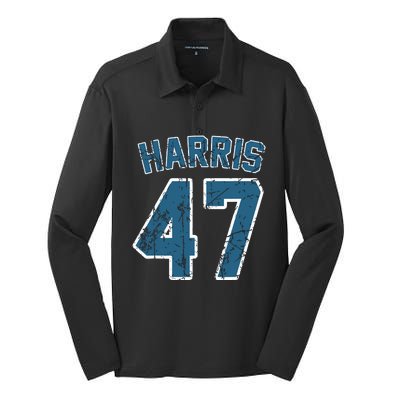 Harris 47 Vintage Harris 2024 Kamala 2024 Silk Touch Performance Long Sleeve Polo