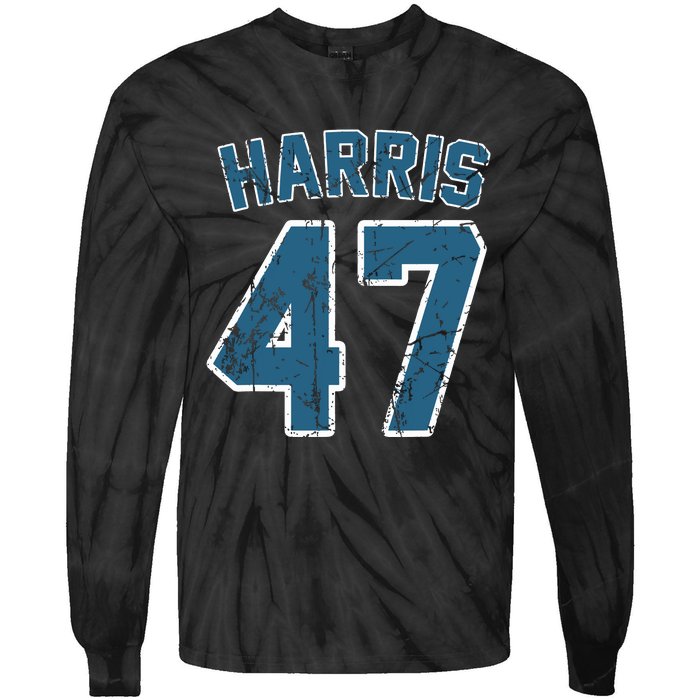 Harris 47 Vintage Harris 2024 Kamala 2024 Tie-Dye Long Sleeve Shirt