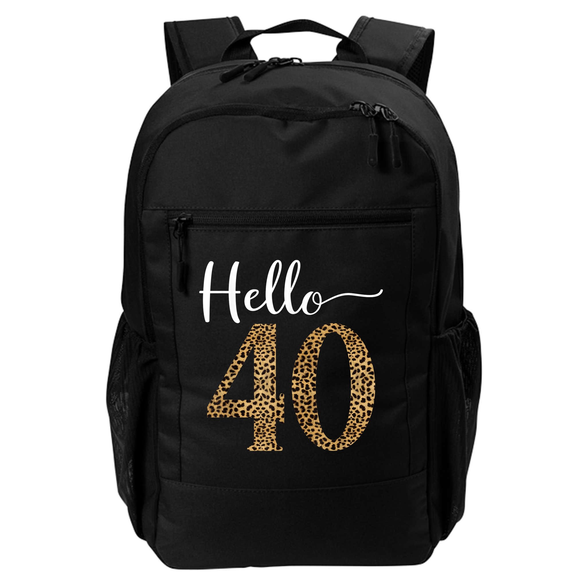Hello 40 Years Leopard Print 40th Birthday Party Woman Gift Backpack