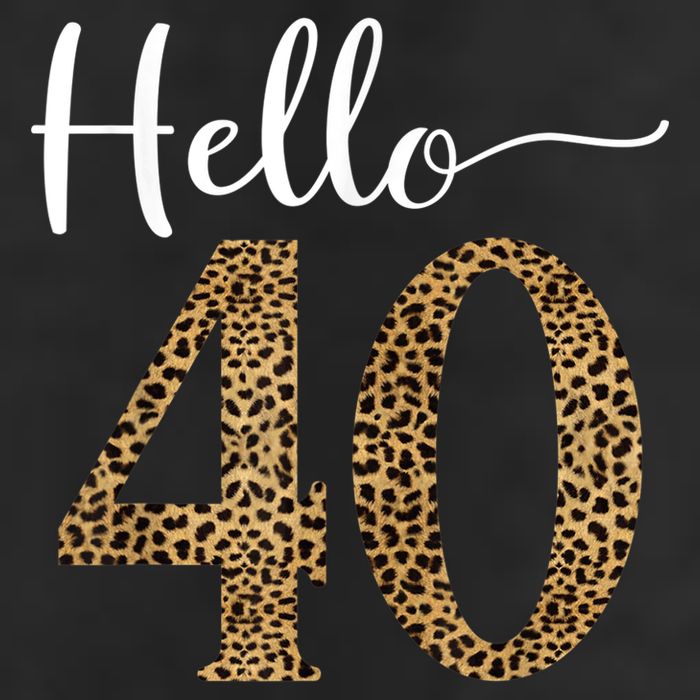 Hello 40 Years Leopard Print 40th Birthday Party Woman Gift Beanie