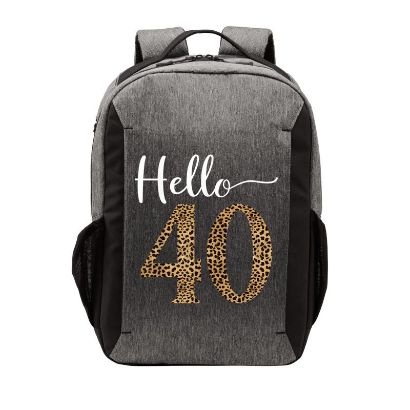 Hello 40 Years Leopard Print 40th Birthday Party Woman Gift Vector Backpack