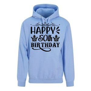 Happy 50th Birthday Celebration Graphic Unisex Surf Hoodie