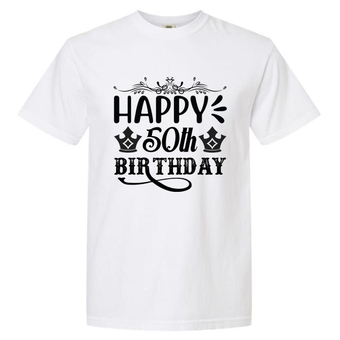 Happy 50th Birthday Celebration Graphic Garment-Dyed Heavyweight T-Shirt