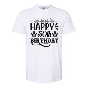 Happy 50th Birthday Celebration Graphic Softstyle CVC T-Shirt