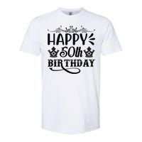 Happy 50th Birthday Celebration Graphic Softstyle CVC T-Shirt