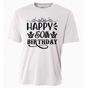 Happy 50th Birthday Celebration Graphic Cooling Performance Crew T-Shirt