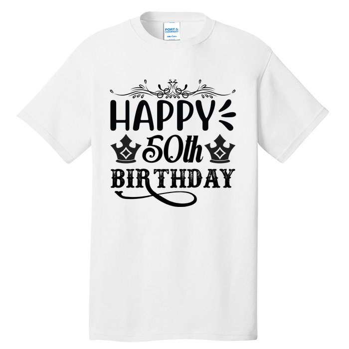 Happy 50th Birthday Celebration Graphic Tall T-Shirt