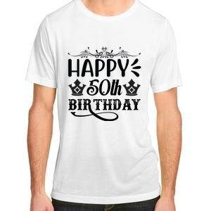 Happy 50th Birthday Celebration Graphic Adult ChromaSoft Performance T-Shirt