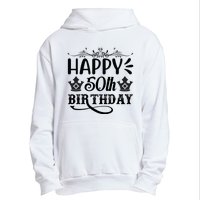 Happy 50th Birthday Celebration Graphic Urban Pullover Hoodie