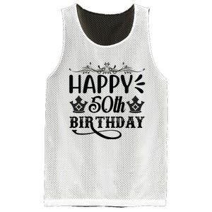 Happy 50th Birthday Celebration Graphic Mesh Reversible Basketball Jersey Tank