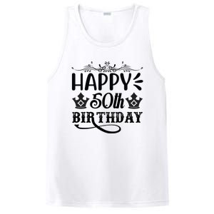 Happy 50th Birthday Celebration Graphic PosiCharge Competitor Tank