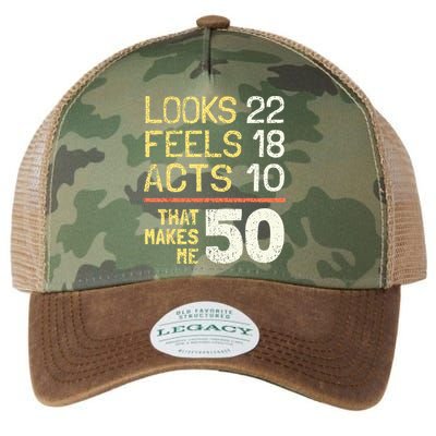 Hilarious 50th Birthday Idea I 50 Years Legacy Tie Dye Trucker Hat