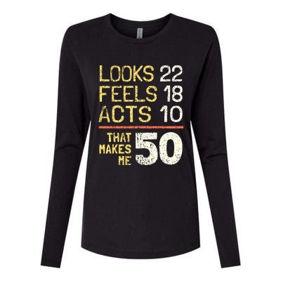 Hilarious 50th Birthday Idea I 50 Years Womens Cotton Relaxed Long Sleeve T-Shirt