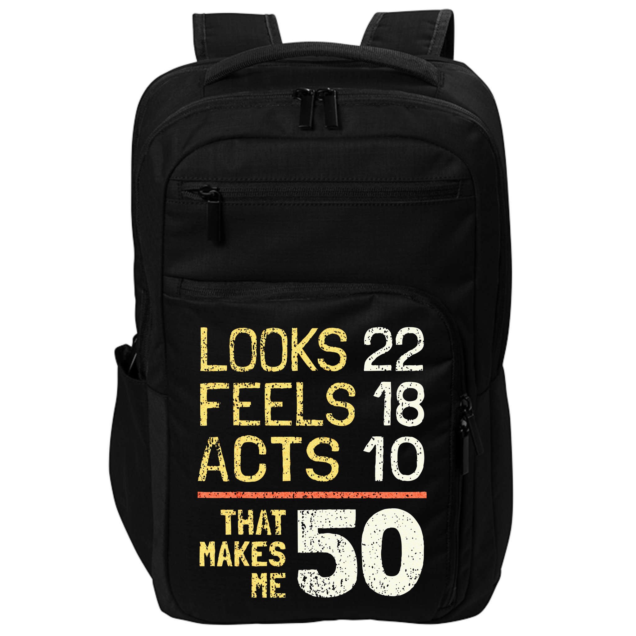 Hilarious 50th Birthday Idea I 50 Years Impact Tech Backpack