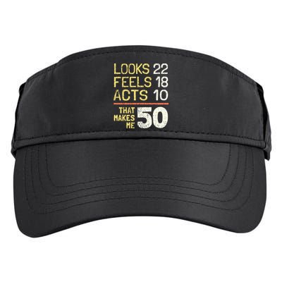 Hilarious 50th Birthday Idea I 50 Years Adult Drive Performance Visor