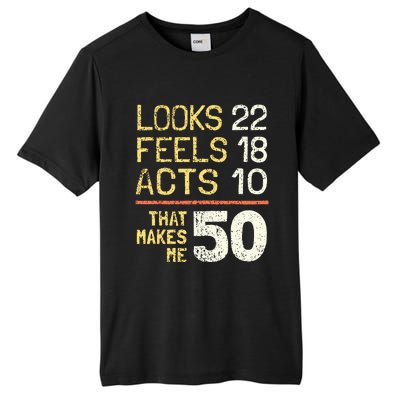 Hilarious 50th Birthday Idea I 50 Years Tall Fusion ChromaSoft Performance T-Shirt