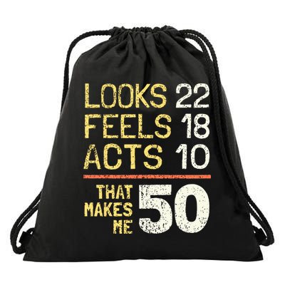 Hilarious 50th Birthday Idea I 50 Years Drawstring Bag