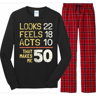 Hilarious 50th Birthday Idea I 50 Years Long Sleeve Pajama Set