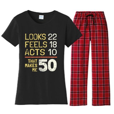 Hilarious 50th Birthday Idea I 50 Years Women's Flannel Pajama Set