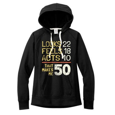 Hilarious 50th Birthday Idea I 50 Years Women's Fleece Hoodie