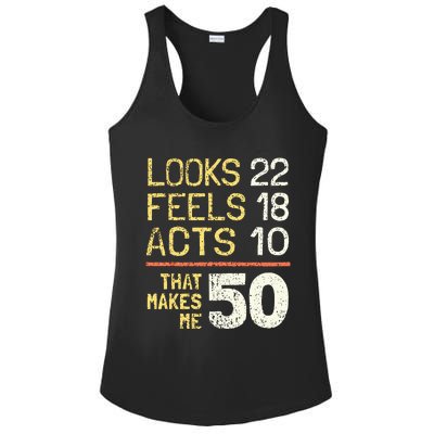 Hilarious 50th Birthday Idea I 50 Years Ladies PosiCharge Competitor Racerback Tank