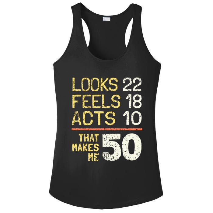 Hilarious 50th Birthday Idea I 50 Years Ladies PosiCharge Competitor Racerback Tank