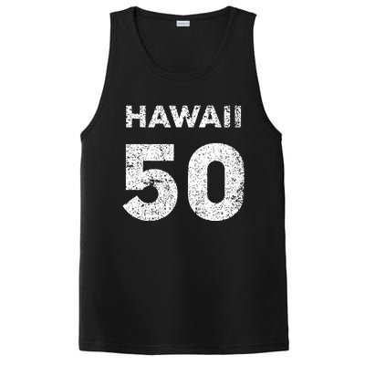 Hawaii 50 Birthday Hawaii 50th State Vintage PosiCharge Competitor Tank