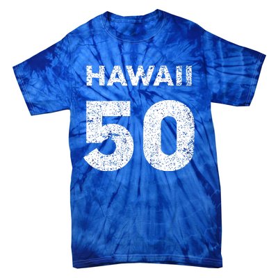 Hawaii 50 Birthday Hawaii 50th State Vintage Tie-Dye T-Shirt