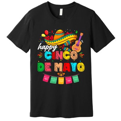 Happy 5 De Mayo Lets Fiesta Viva Mexico Cinco De Mayo Premium T-Shirt