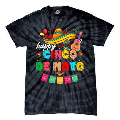 Happy 5 De Mayo Lets Fiesta Viva Mexico Cinco De Mayo Tie-Dye T-Shirt