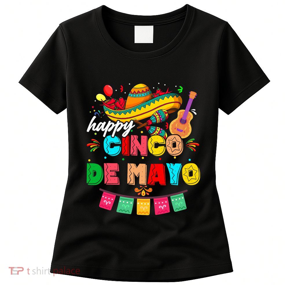 Happy 5 De Mayo Lets Fiesta Viva Mexico Cinco De Mayo Womens T-Shirt
