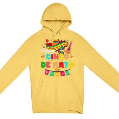 Happy 5 De Mayo Lets Fiesta Viva Mexico Cinco De Mayo Premium Pullover Hoodie