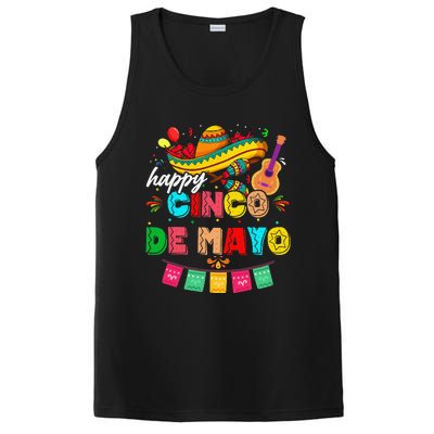 Happy 5 De Mayo Lets Fiesta Viva Mexico Cinco De Mayo PosiCharge Competitor Tank