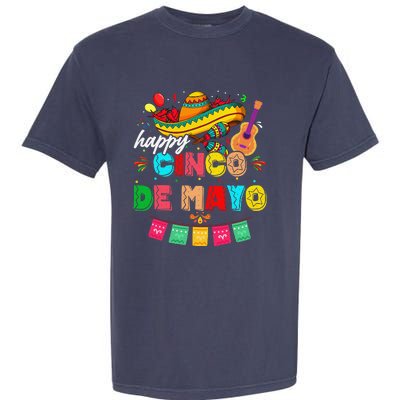 Happy 5 De Mayo Lets Fiesta Viva Mexico Cinco De Mayo Garment-Dyed Heavyweight T-Shirt