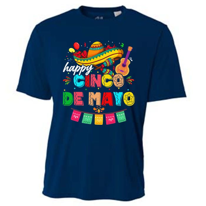 Happy 5 De Mayo Lets Fiesta Viva Mexico Cinco De Mayo Cooling Performance Crew T-Shirt