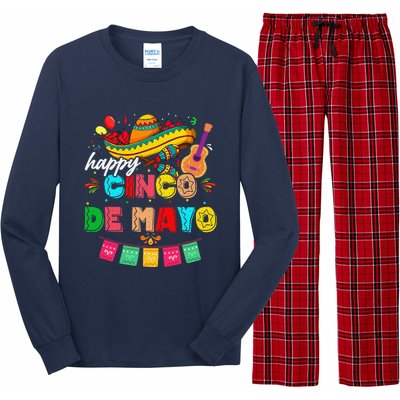 Happy 5 De Mayo Lets Fiesta Viva Mexico Cinco De Mayo Long Sleeve Pajama Set