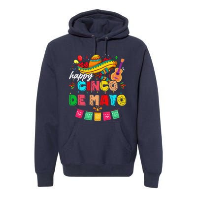 Happy 5 De Mayo Lets Fiesta Viva Mexico Cinco De Mayo Premium Hoodie