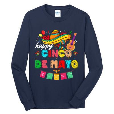 Happy 5 De Mayo Lets Fiesta Viva Mexico Cinco De Mayo Tall Long Sleeve T-Shirt