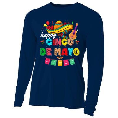 Happy 5 De Mayo Lets Fiesta Viva Mexico Cinco De Mayo Cooling Performance Long Sleeve Crew