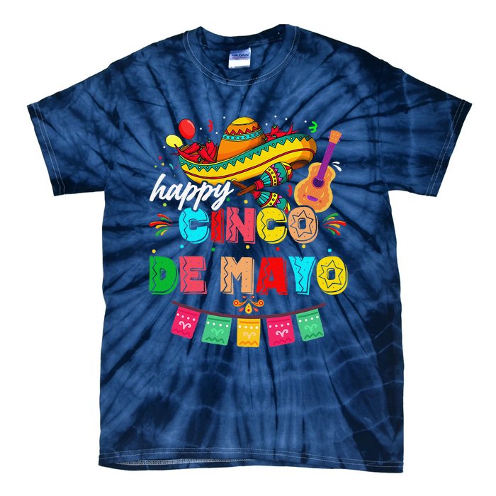 Happy 5 De Mayo Lets Fiesta Viva Mexico Cinco De Mayo Tie-Dye T-Shirt