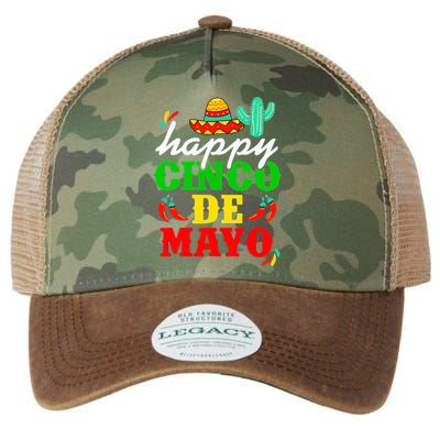 Happy 5 De Mayo Cinco de Mayo Viva Mexico 5 De Mayo Legacy Tie Dye Trucker Hat